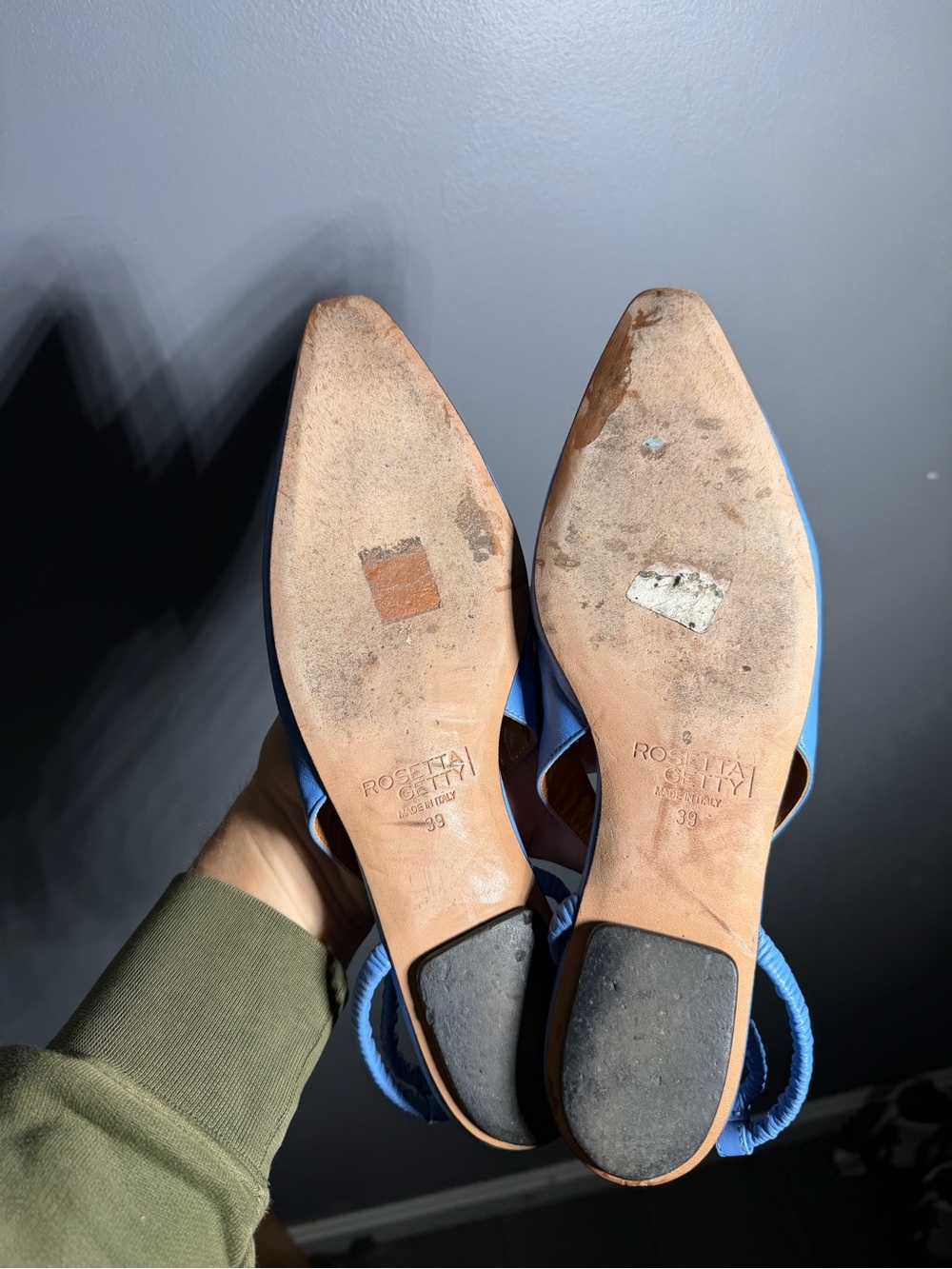 Rosetta Getty Square Toe Sling Back Flats Size EU 39 - Picture 7 of 8
